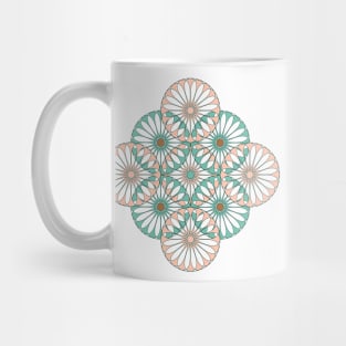 Spanish Tile - Entwined - Pink,Teal Mug